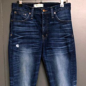Madewell Distressed 9" High Rise Skinny Jeans